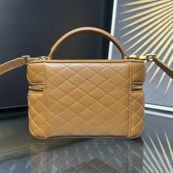 YSL Gaby Vanity Case Bag Coklat Crossbody