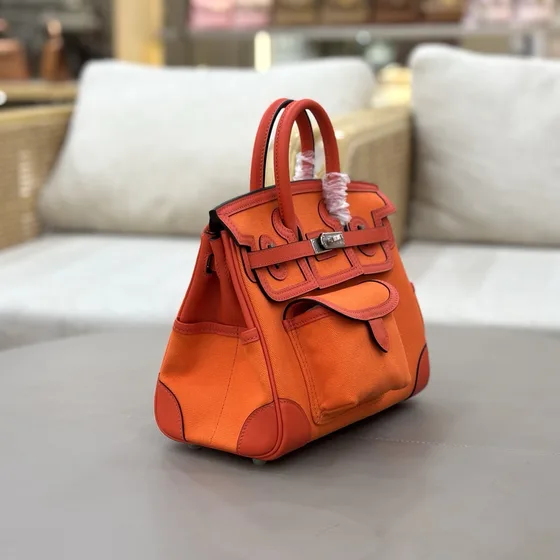 Hermes Birkin Cargo 25 Orange 25 Top Handle