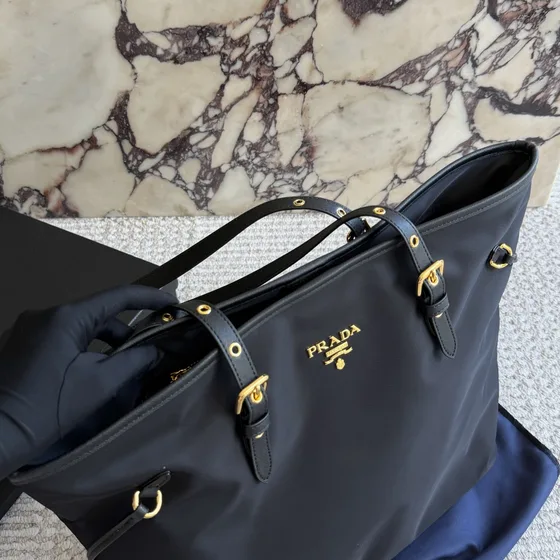 Prada Re-Nylon Shoppertasche Schwarz Shoppertasche