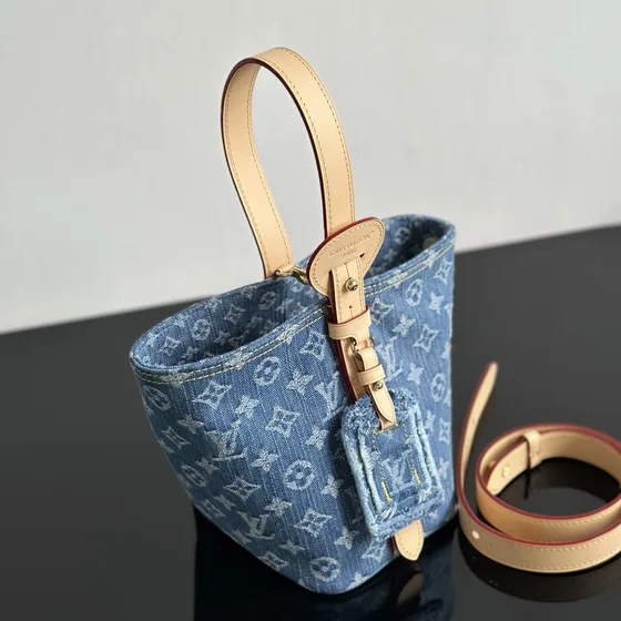 Louis Vuitton Bucket Blue Tote Bag