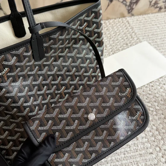 Goyard Saint Louis Black Tote Bag