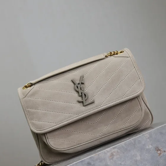 YSL Niki Light Gray Shoulder Bag