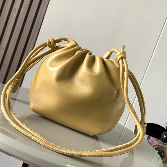 Loewe Flamenco Purse Bucket Bag Butter Yellow Crossbody