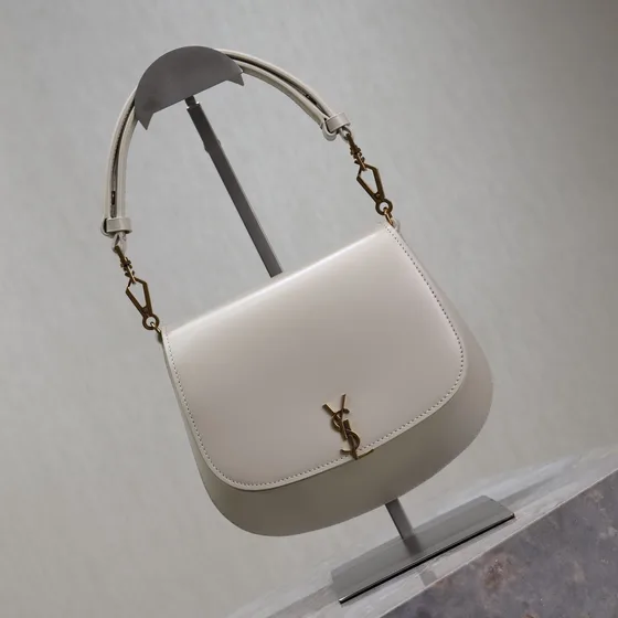 YSL Voltaire Mini Top Handle Bag White Top Handle