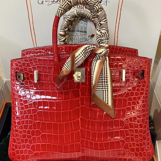 Hermes Birkin أزرق Top Handle