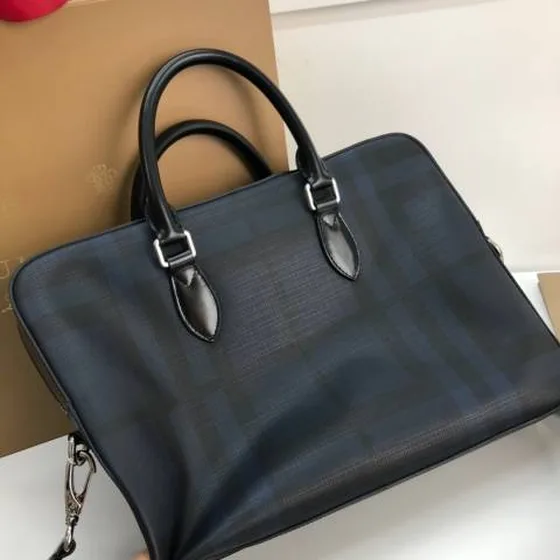 Burberry Briefcase Dark كحلي check business