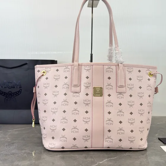MCM Liz Reversible Shopper Tote Beige Shoppertasketur