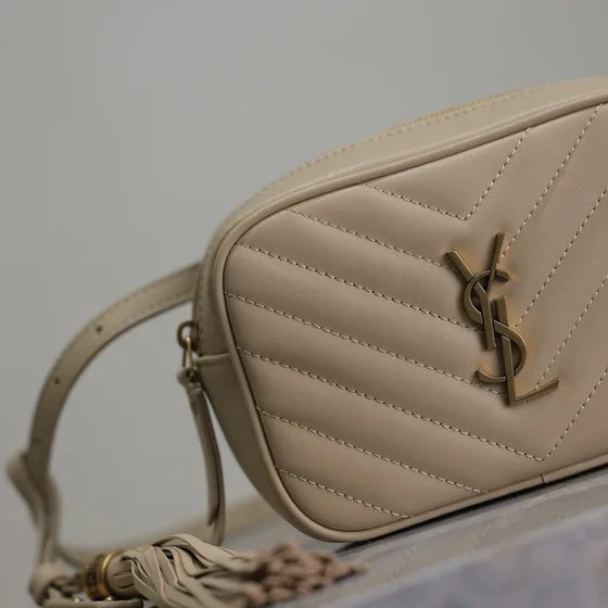 YSL Lou Belt Bag Bej Belt Bag