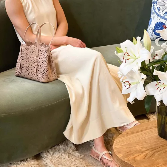 Burberry Rose Marie Mini Spandtasketur Lyserød Tophåndtag