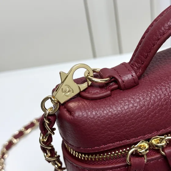 Chanel Vanity Case Borgoña Crossbody