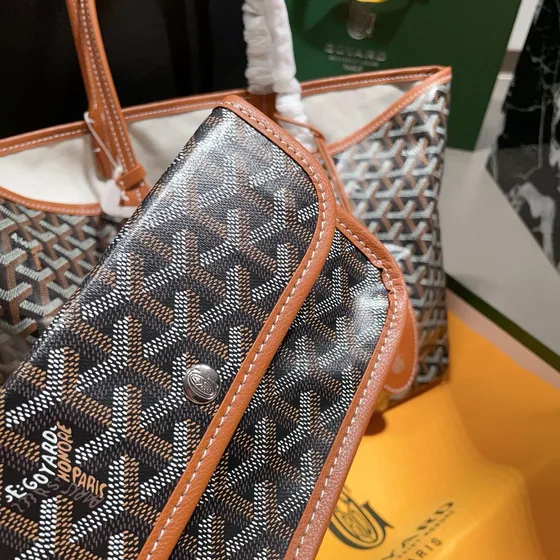 Goyard Saint Louis Sort/Tan Shoppertasketur