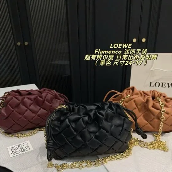 Loewe Flamenco Mini Black 24 17cm Crossbody