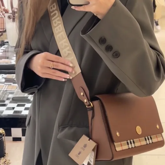 Burberry Aren Borsa messenger Marrone Crossbody