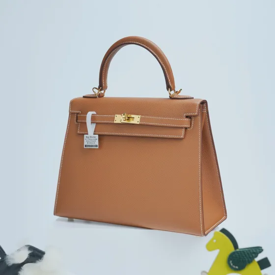 Hermes Kelly بني Top Handle