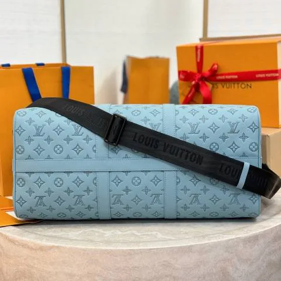 Louis Vuitton Keepall Bandouli re 50 Azul 50 travel