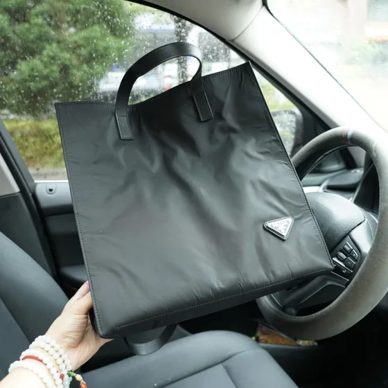 Prada Nylon Tote Bag Gray Tote Bag