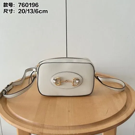 Gucci Gucci Horsebit 1955 Small Camera Bag White 20 13 6cm Crossbody