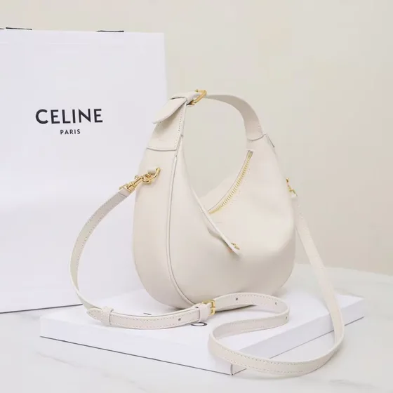 Celine Lulu Bag White Hobo