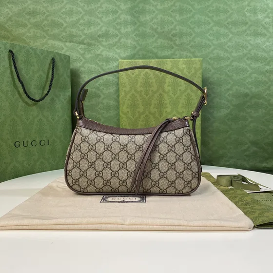 Gucci Ophidia Gg Small Håndtaske Beige/Ebony Skuldertaske