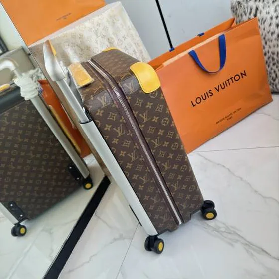 Louis Vuitton valigia Monogram Marrone with Giallo travel