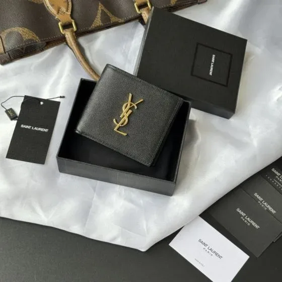 YSL Cassandre East West Wallet Black Wallet