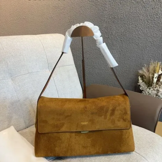 Coach Tan Suede Shoulder Bag