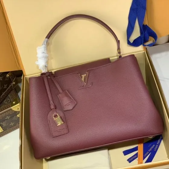Louis Vuitton Capucines Burgundy Top Handle