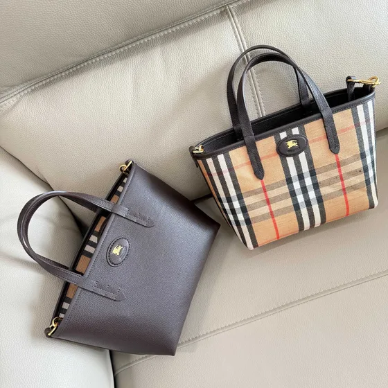 Burberry Check Mini Kass Brun Kass