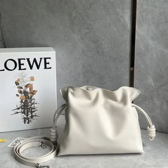 Loewe Flamenco Clutch White Clutch