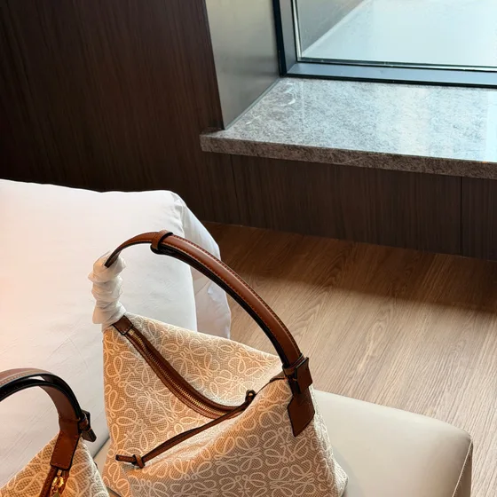 Loewe Cubi Beige/Marrone 22*15cm(Small), 26*1 Hobo