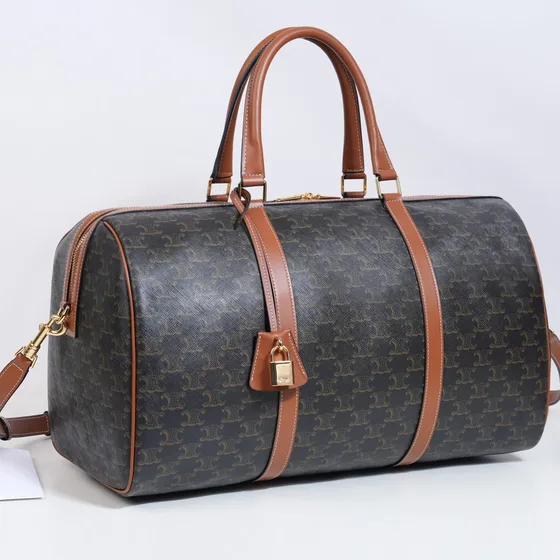 Celine Triomphe Boston Bag Brown Shoulder Bag