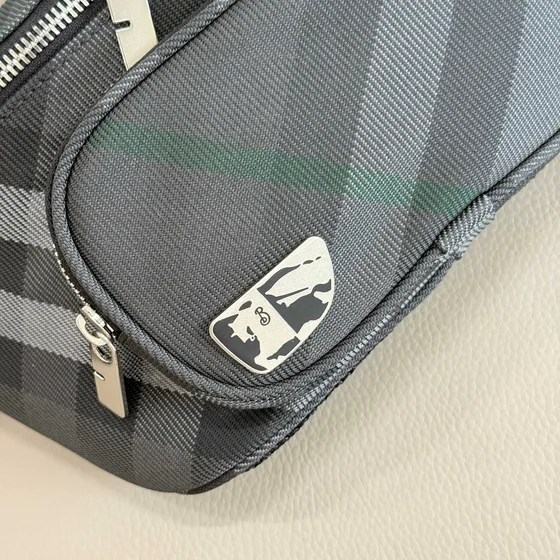 Burberry Check Bum Bag Charcoal Grey Belt Bag