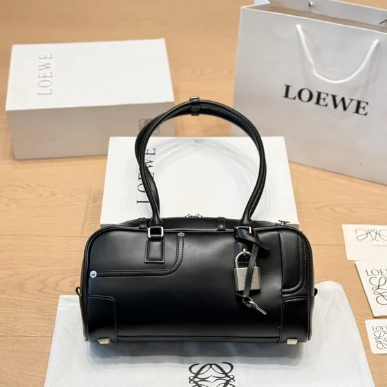 Loewe Amazona 28 Cropped Bag Nero 28cm Borsa a spalla