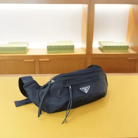 Prada Re-Nylon And Saffiano Leather Belt Bag Black Belt Bag