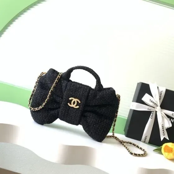 Chanel Bow Bag Black Crossbody