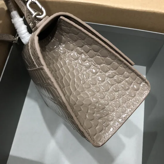 Balenciaga Hourglass Small Tophåndtag Bag Taupe Tophåndtag