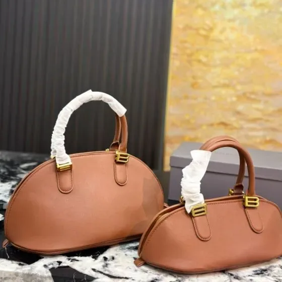 Balenciaga Editor Top Handle Bag Brown Top Handle