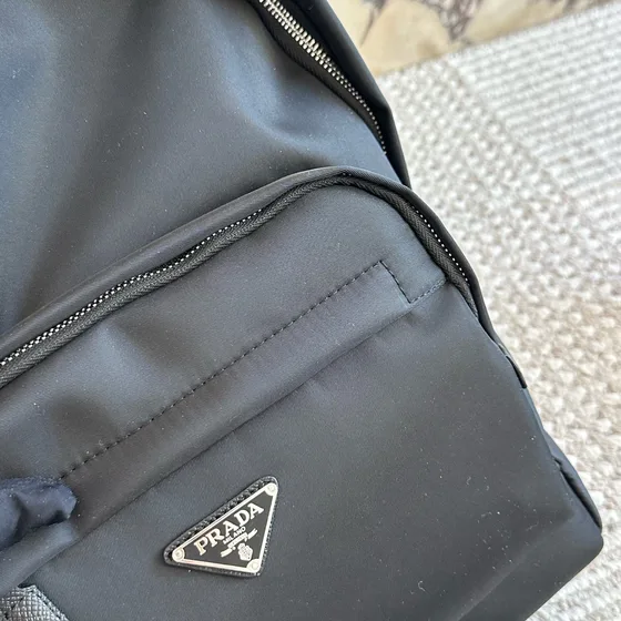 Prada Re-Nylon And Saffiano Leather Backpack Black Backpack