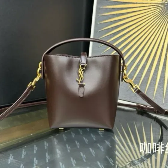 YSL Le 37 Mini Bucket Bag Brown Crossbody