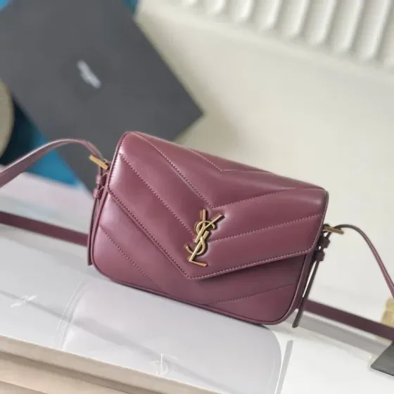 YSL Lou Lou Toy Strap Bag Dark Rosewood Crossbody