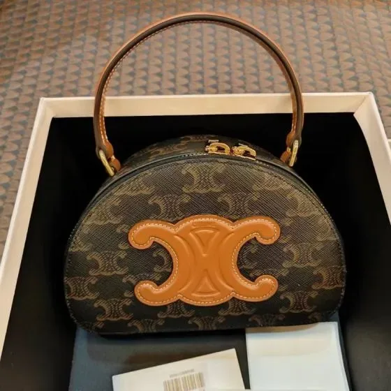 Celine Half-Moon Bag Tan Top Handle