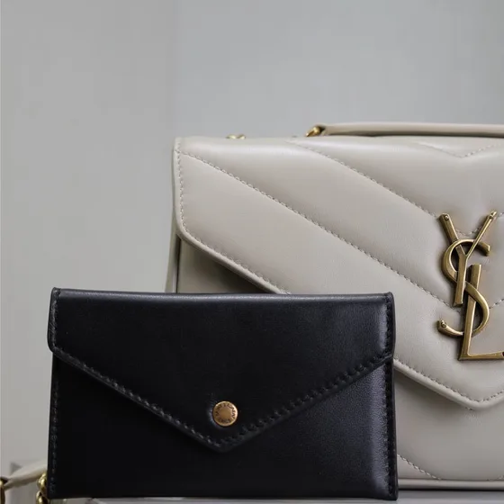 YSL Cassandre Envelope Chain Кошелёк With Handle Blanc Vintage / Off-Белый Crossbody
