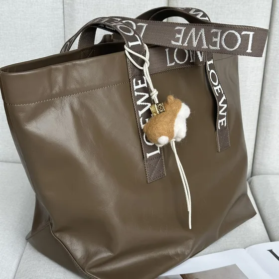 Loewe Fold Shopper Khaki Bolsa tote