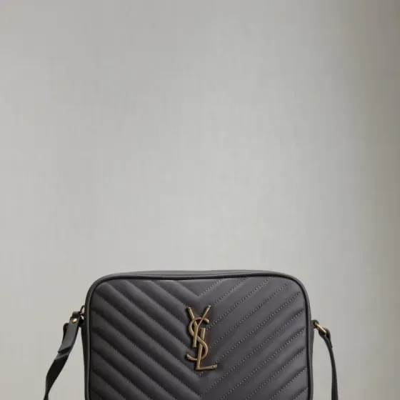 YSL Lou Camera Bag Grey Crossbody