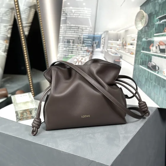 Loewe Flamenco Clutch Dark Brown Clutch