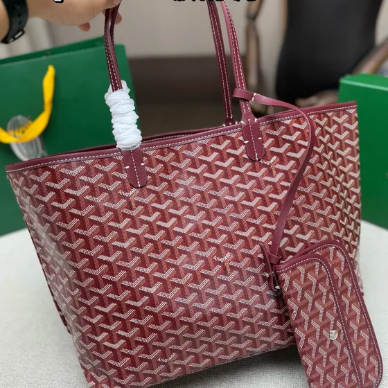 Goyard Saint Louis Burgund Shoppertasketur