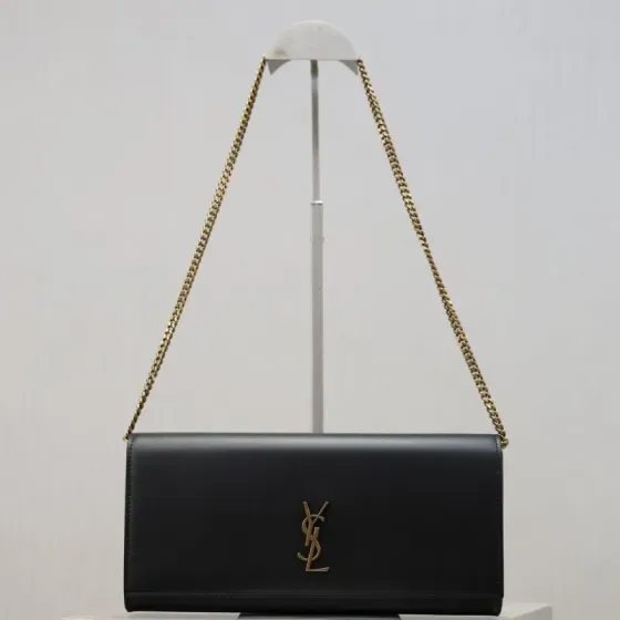 YSL Cassandre Chain Wallet Black Woc
