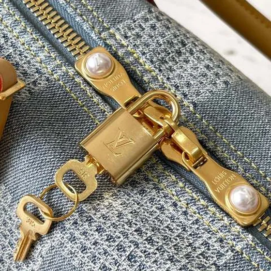 Louis Vuitton Keepall Синий Damier travel