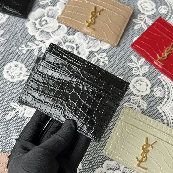 YSL Cassandre Card Case Black Card Holder