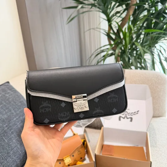 MCM Tracy Bolso bandolera Cognac/Negro Bolso bandolera